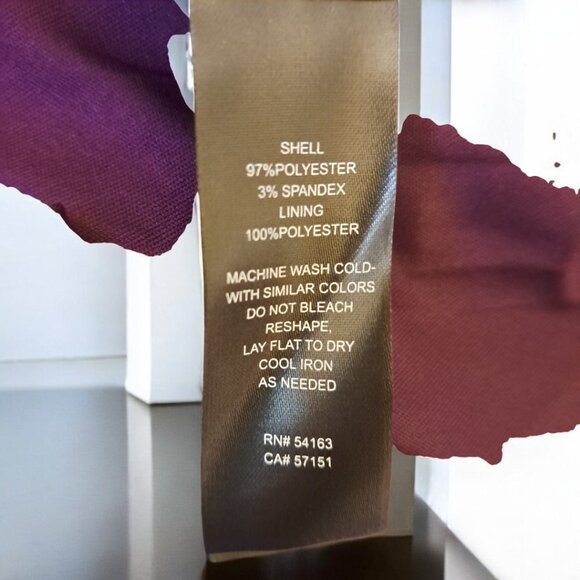 Jessica Howard Size XL 18 Long Sleeve Shift Dress  Purple / Eggplant Plaid - Picture 14 of 15